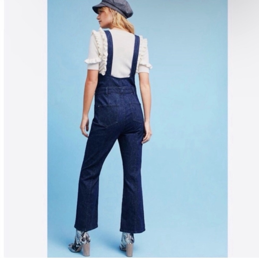 Anthropologie Dark Indigo Denim Overalls - Picture 4 of 16